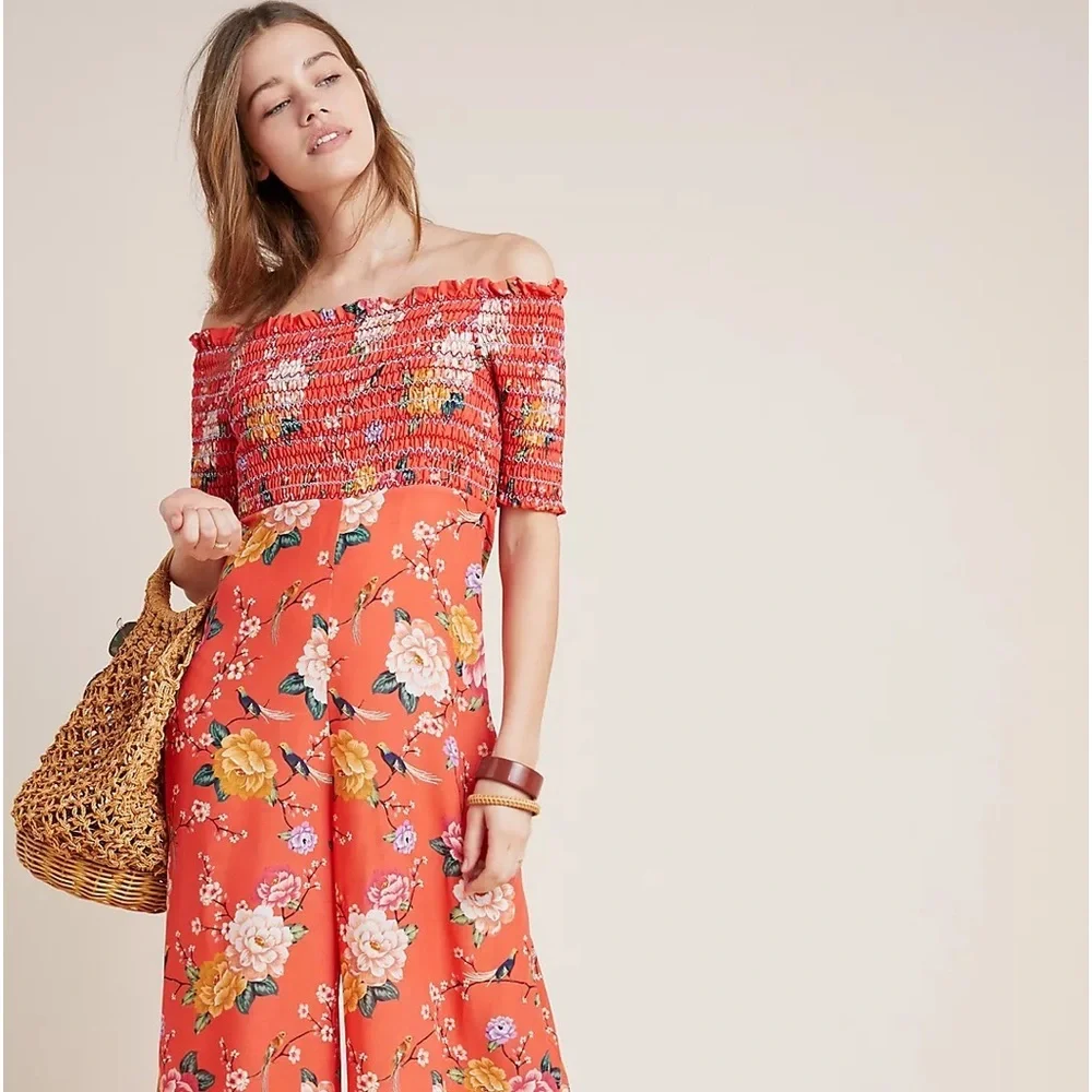 FARM Rio Paraiso Off-the-Shoulder Jumpsuit - Picture 2 of 8